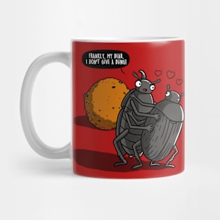 Funny Dung Beetles Vintage Dramatic Romantic Couple Cartoon Mug